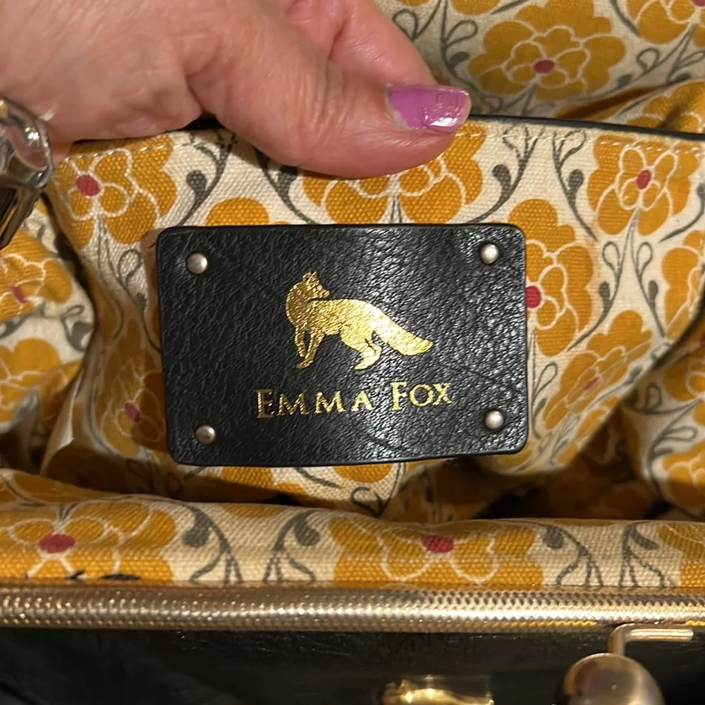 Emma Fox kiss lock satchel 17 x 12 - Picture 8 of 14